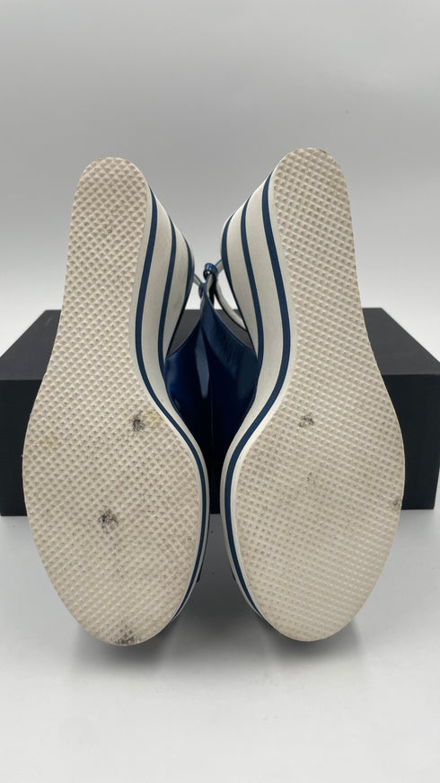 Sandalo plateaux blu numero 38