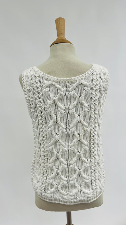 Gilet in cotone bianco