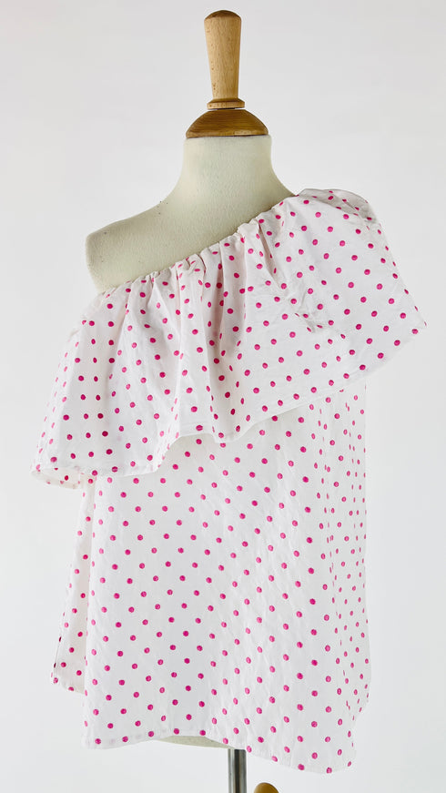 Top monospalla a pois