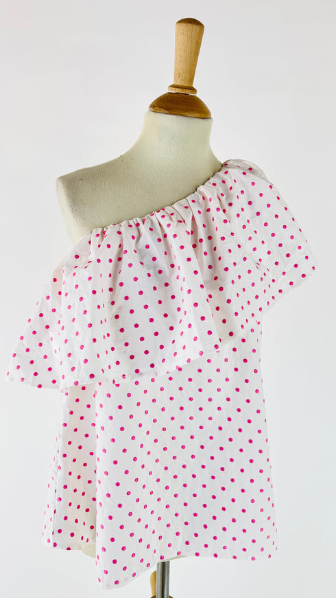 Top monospalla a pois