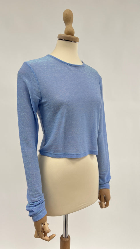 Maglia cropped lurex