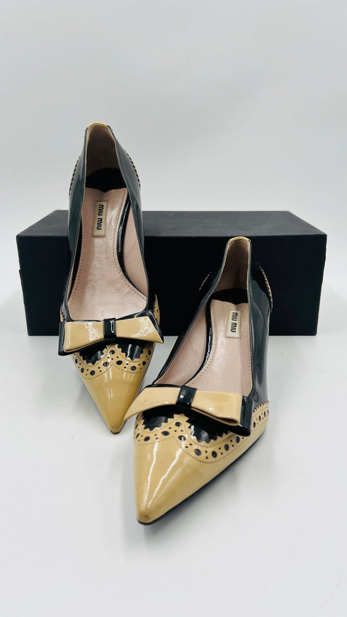 Décolleté vintage in vernice N.41