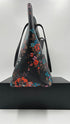 Borsa in pelle a fiori