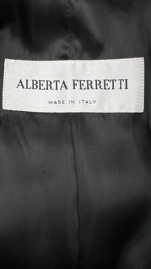 Cappotto in panno a frange