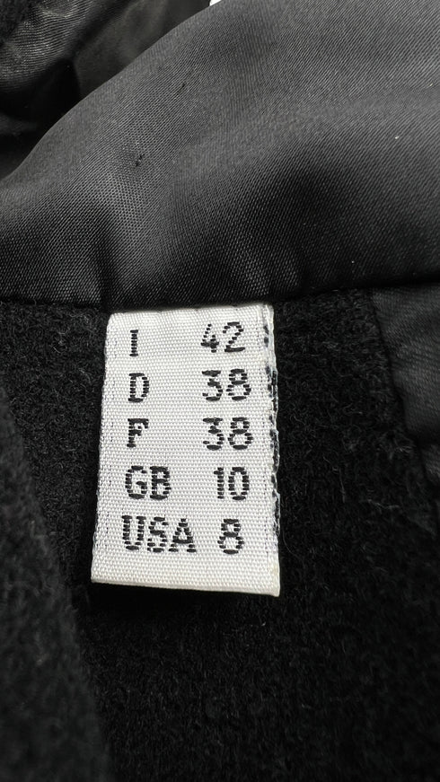 Cappotto in panno a frange