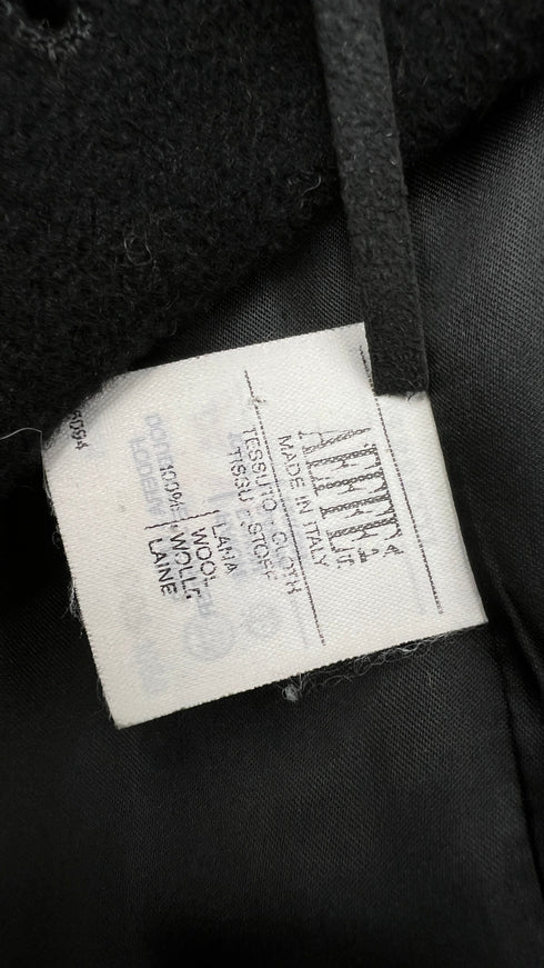 Cappotto in panno a frange