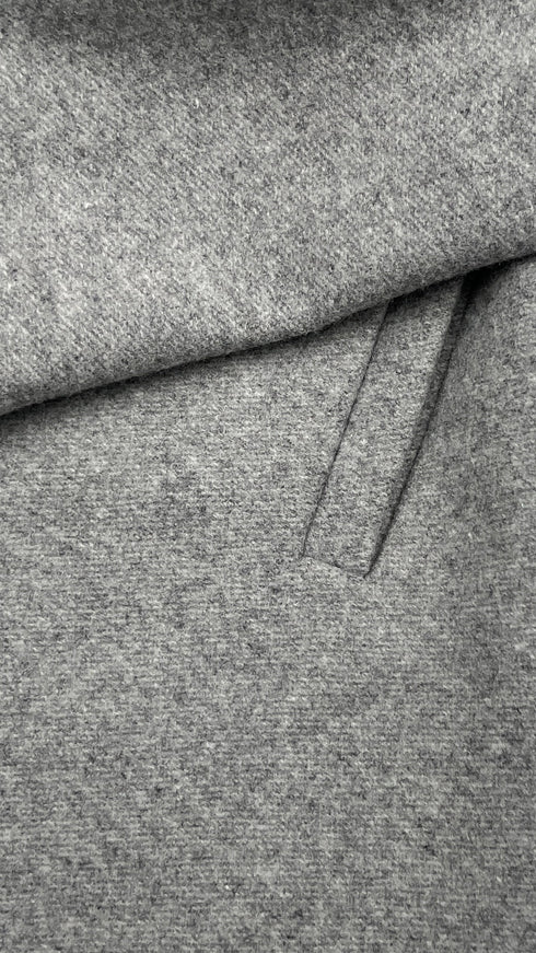 Cappotto in panno di lana grigio