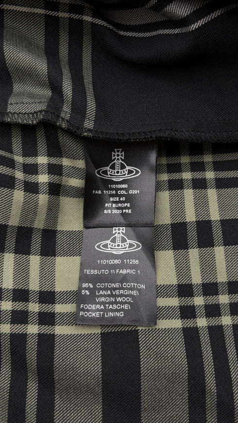 Abito midi tartan