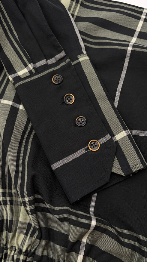 Abito midi tartan