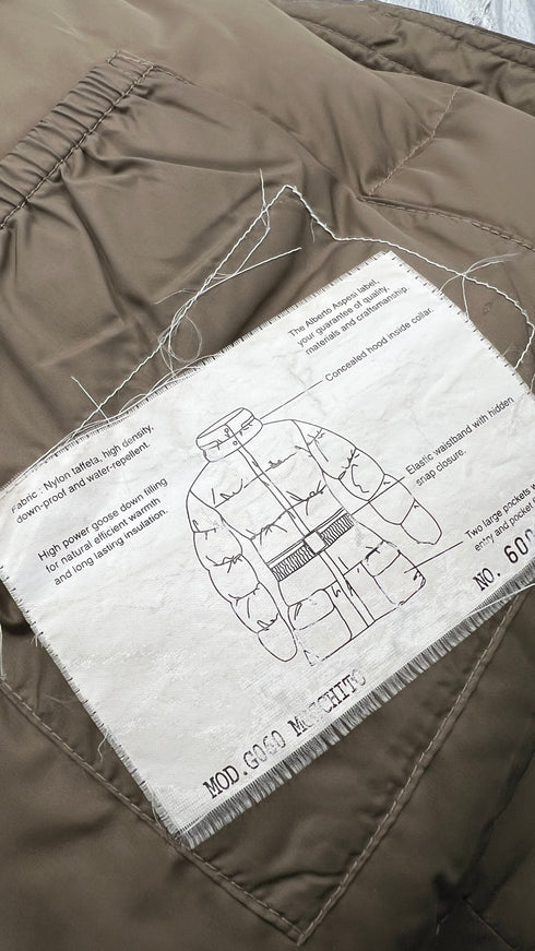 Piumino sfiancato khaki