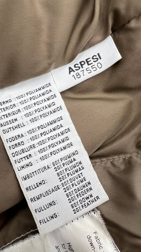 Piumino sfiancato khaki