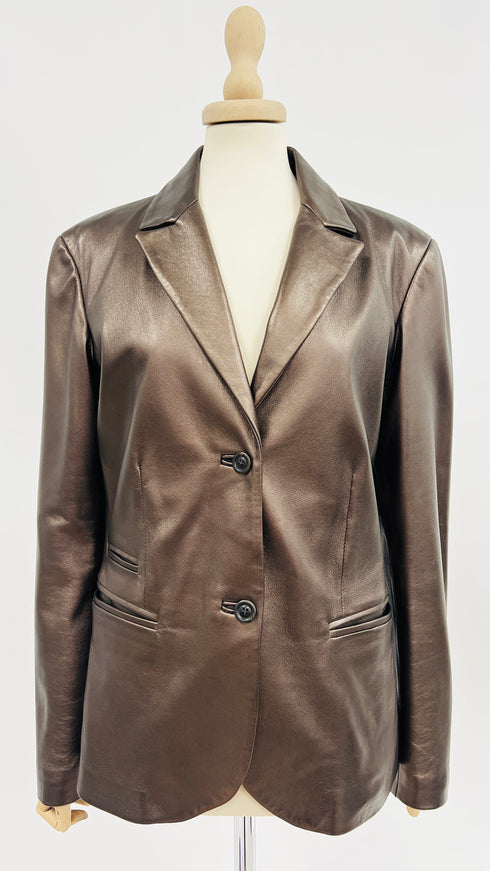 Blazer in pelle laminata