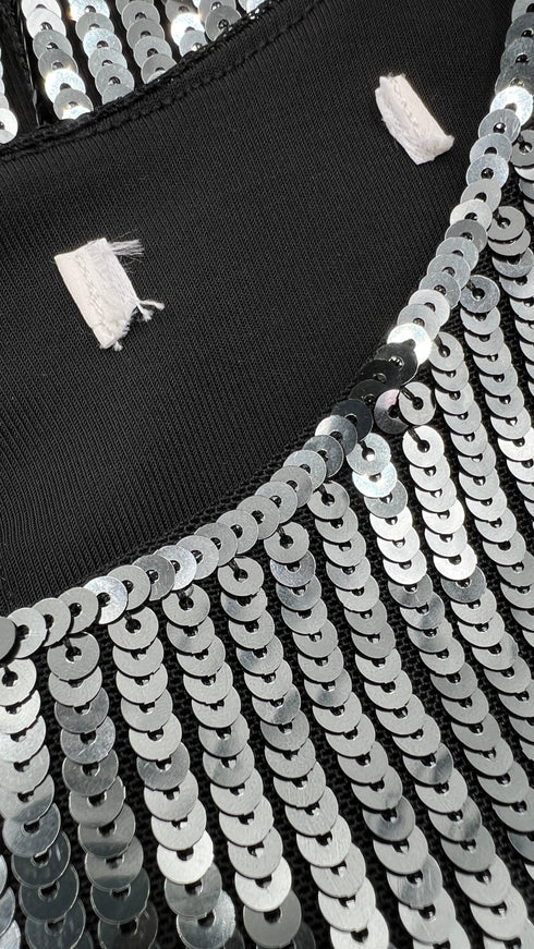 Top in paillettes a frange