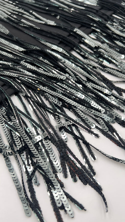 Top in paillettes a frange