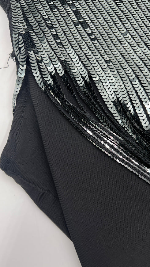 Top in paillettes a frange