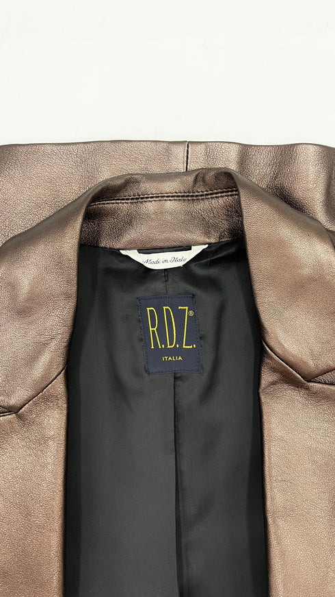 Blazer in pelle laminata