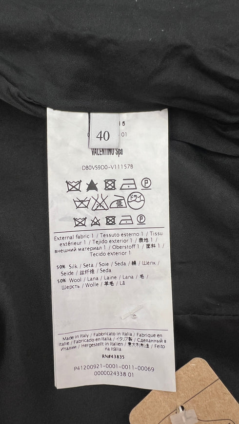 Tubino midi nero in seta-lana