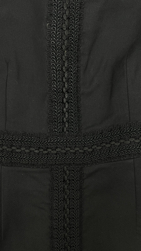 Tubino midi nero in seta-lana