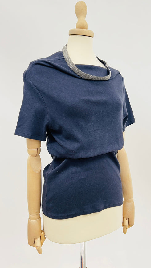 T-shirt in jersey blu