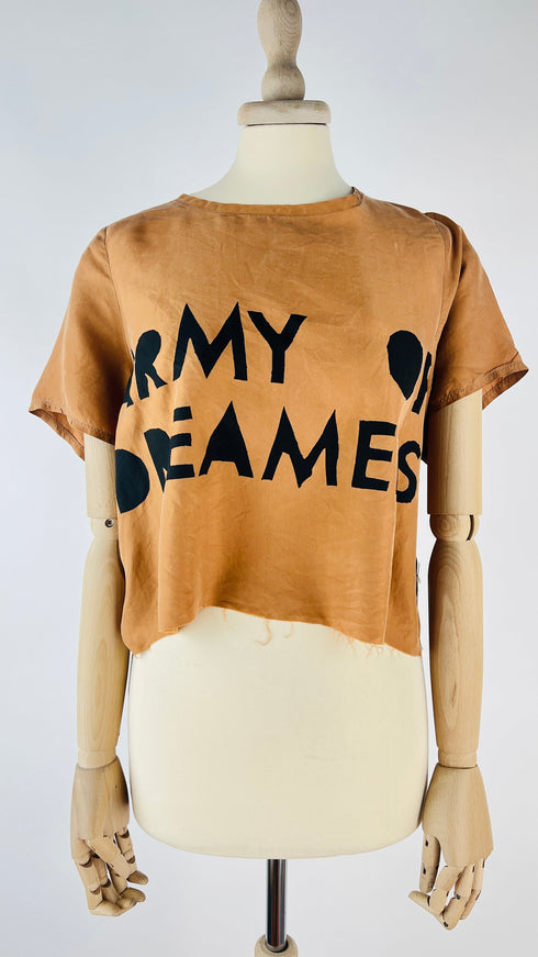 T-shirt corta in seta