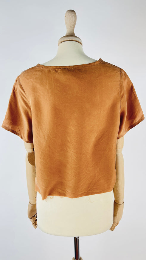 T-shirt corta in seta