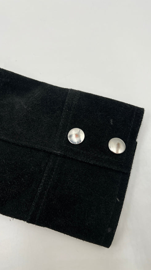 Soprabito in suede nero