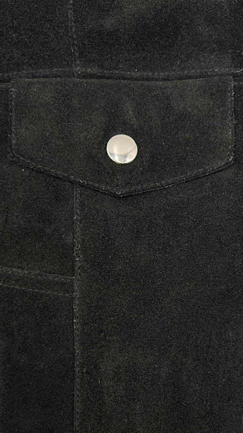 Soprabito in suede nero