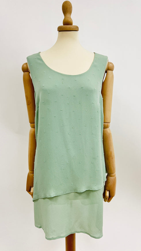 Camicia con canotta in seta