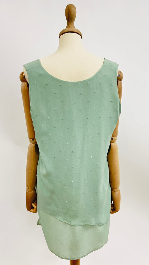 Camicia con canotta in seta