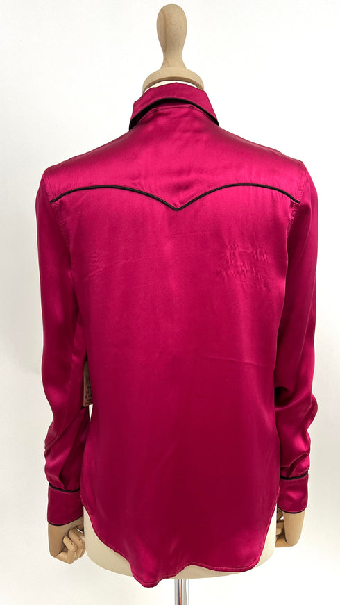 Camicia in raso di seta