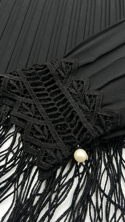 Blusa plissé con frange