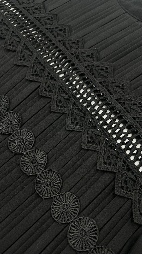 Blusa plissé con frange