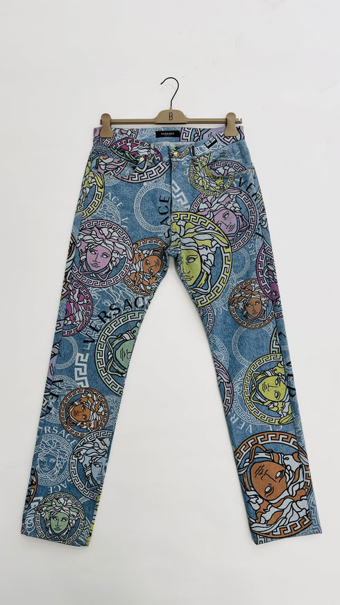 Jeans stampa medusa
