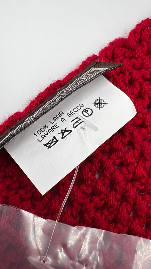 Sciarpa in lana con fiori