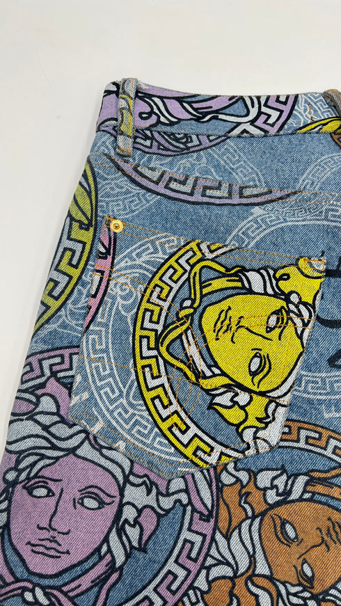 Jeans stampa medusa