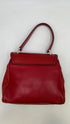 Borsa in pelle rossa