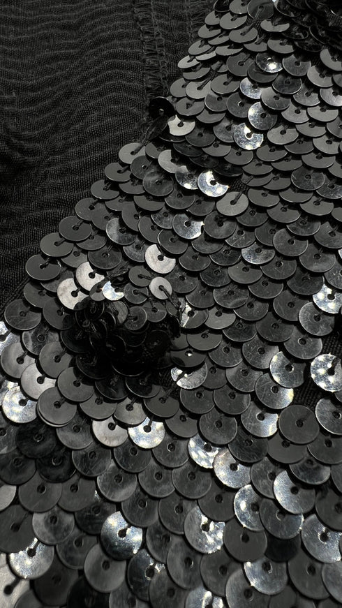 Blazer paillettato nero