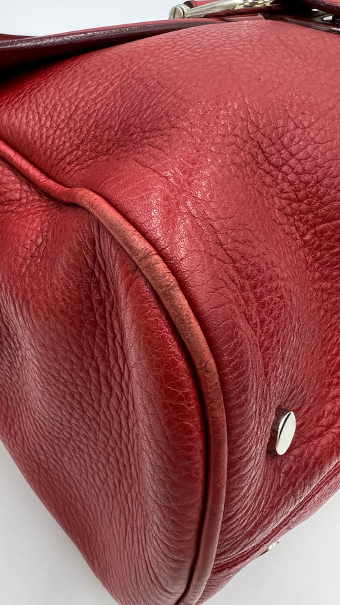 Borsa in pelle rossa