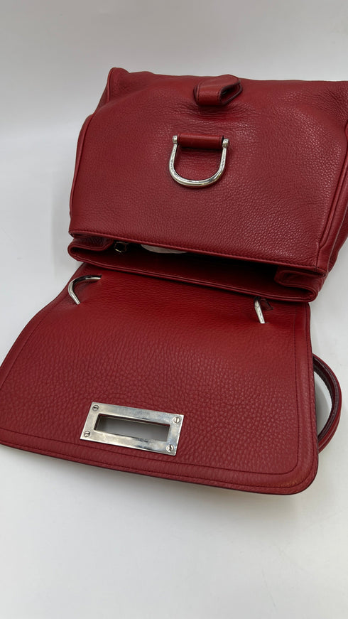 Borsa in pelle rossa