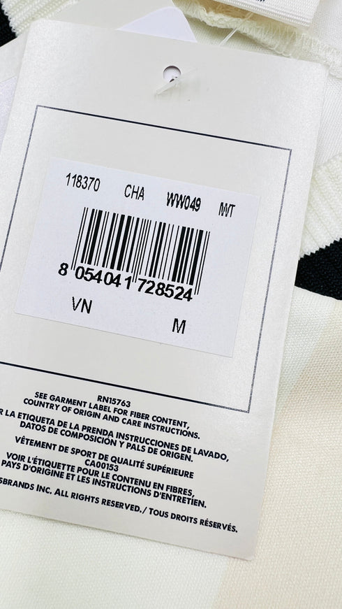 Polo a righe con cartellino