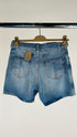 Shorts in jeans con cartellino