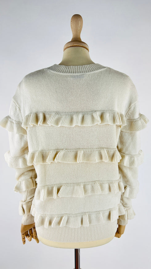 Maglia in lana con balze