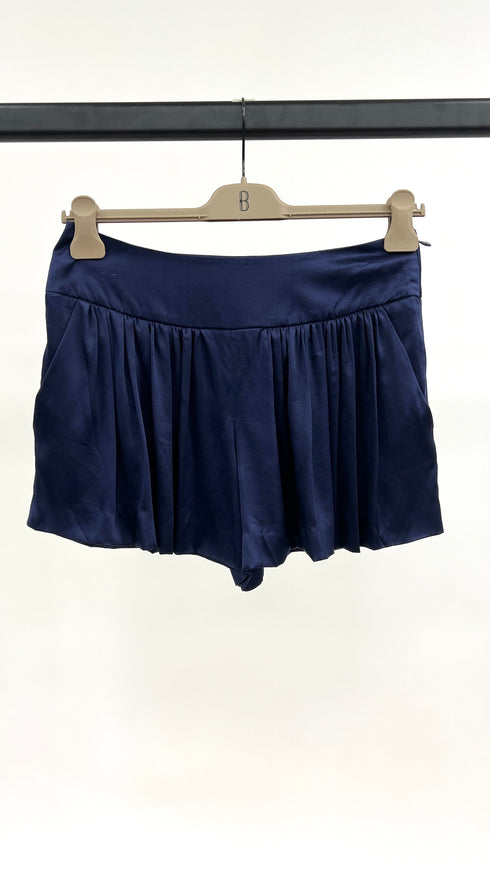 Shorts plissè raso di seta