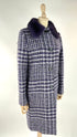 Cappotto tweed collo pelliccia