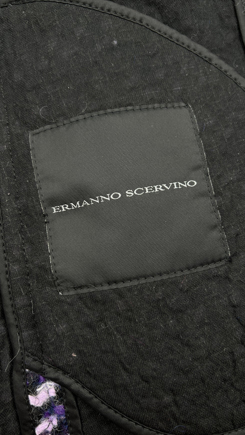 Cappotto tweed collo pelliccia