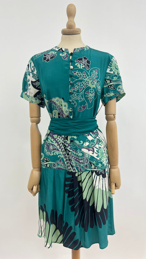 Abito stampato in seta