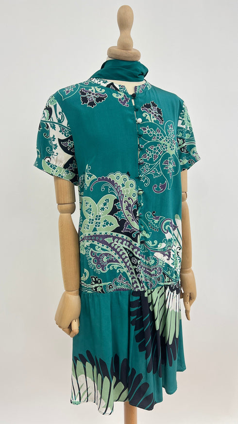 Abito stampato in seta