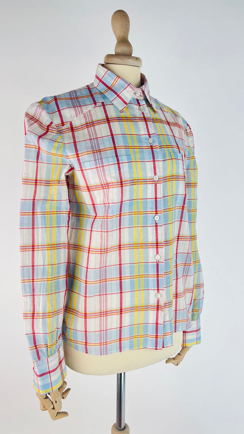 Camicia tartan lurex