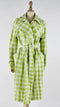 Trench vichy cotone e lino