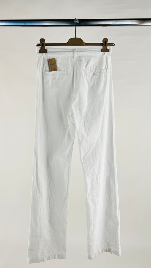 Pantalone in cotone bianco